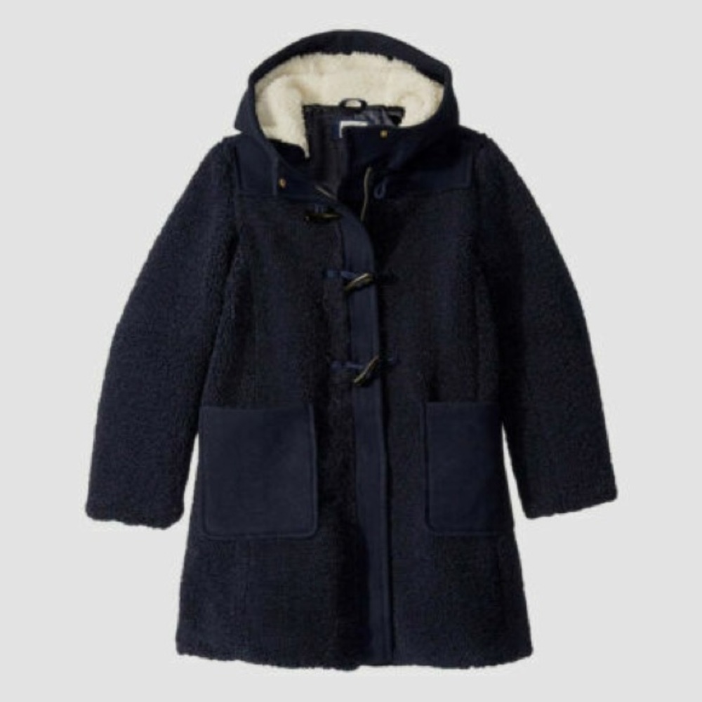 Crewcuts Navy Sherpa Toggle Parka size 8 NWT